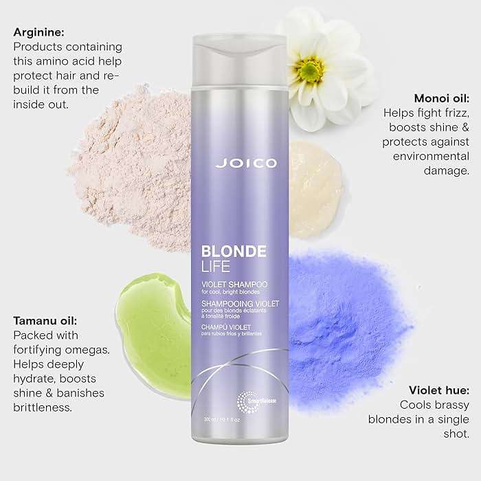 Joico Blonde Life Violet Shampoo | For Cool & Bright Blonde Hair | Neutralize Brassy Tones | Banish Yellow Tones | Boost Shine | Sulfate Free | With Monoi & Tamanu Oil - Image 4