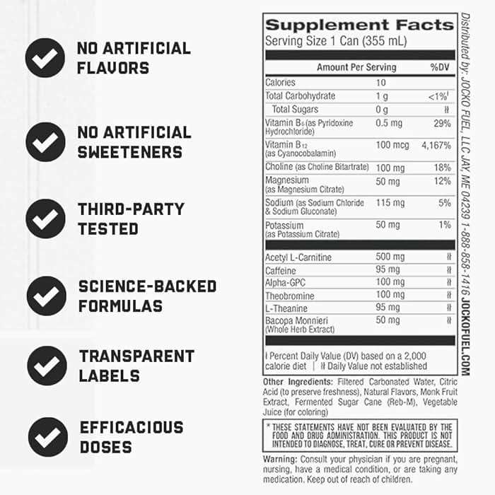 Jocko Fuel GO Energy Drinks, Lemon Lime - 95mg Caffeine with Added Adaptogens, Vitamin B12 & B6, & L Theanine for Mood & Focus Support, No Sugar, 12 Pack - Packaging May Vary - Image 2