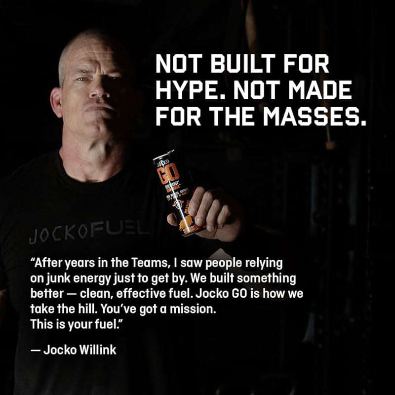 Jocko Fuel GO Energy Drinks, Lemon Lime - 95mg Caffeine with Added Adaptogens, Vitamin B12 & B6, & L Theanine for Mood & Focus Support, No Sugar, 12 Pack - Packaging May Vary - Image 8