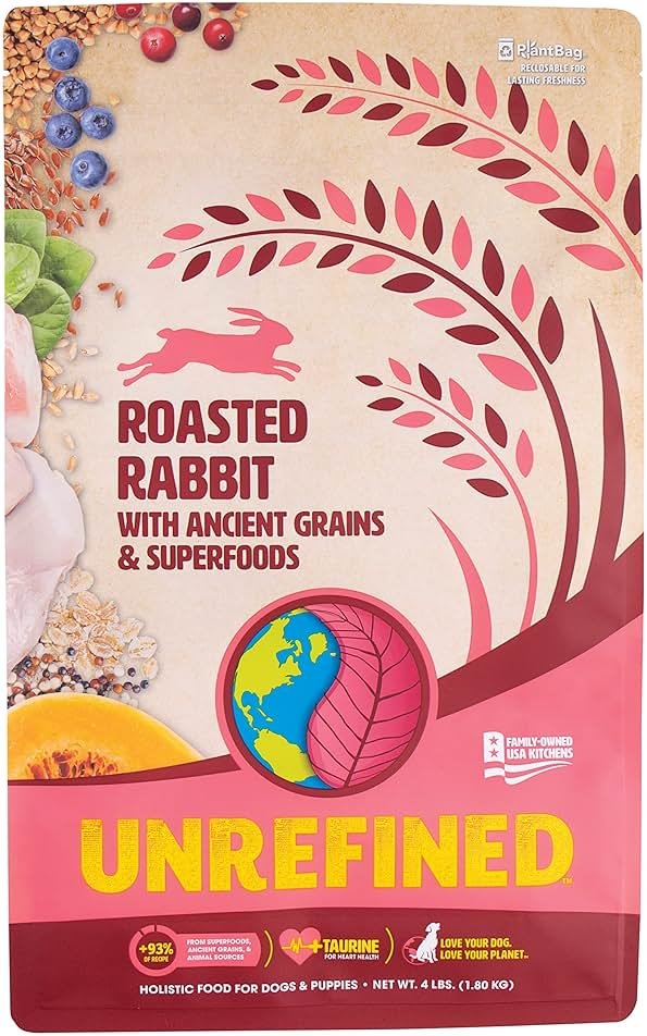 Earthborn Holistic Venture Unrefined Roasted Rabbit with Ancient Grains & Superfoods Dry Dog & Puppy Food, 4 lb. - Product Image