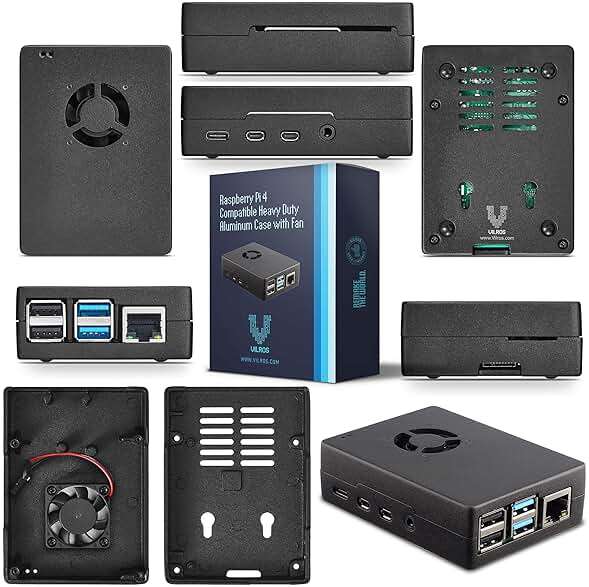Vilros Raspberry Pi 4 4GB Basic Starter Kit with Fan-Cooled Heavy-Duty Aluminum Alloy Case - Image 3
