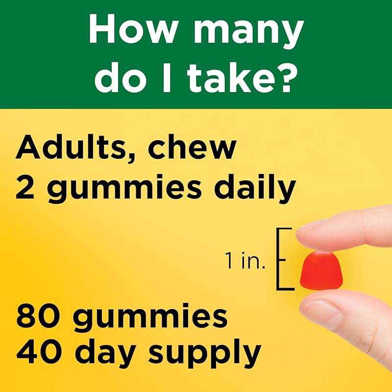 Nature Made Vitamin D3 5000 IU Per Serving Gummies Extra Strength, Bone and Immune Health Support, 80 Vitamin D Gummies for Adults, 40 Day Supply - Image 6