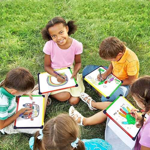 5 Pack Small White Board Dry Erase Board for Kids Portable 9"x12" Drawing Magnetic Mini Whiteboard White Board for Students Teachers School Supplies Lapboard Small Dry Erase Board for Kids & Erasers - Image 8
