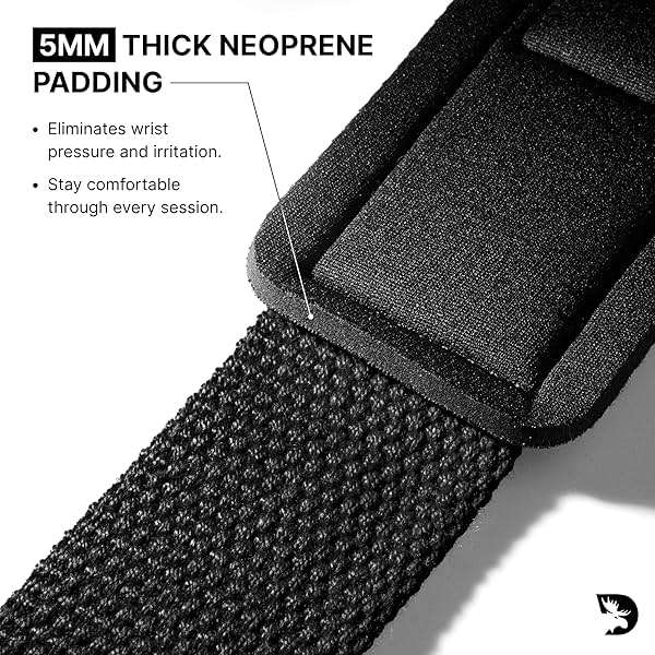 DMoose Fitness Lifting Straps 24" (Pair) - 5mm Padded Durable Wrist Straps for Weightlifting & Powerlifting - Cotton Lifting Strap with Silicone Grip for Men & Women - Deadlift Strap for Gym Workout - Image 4