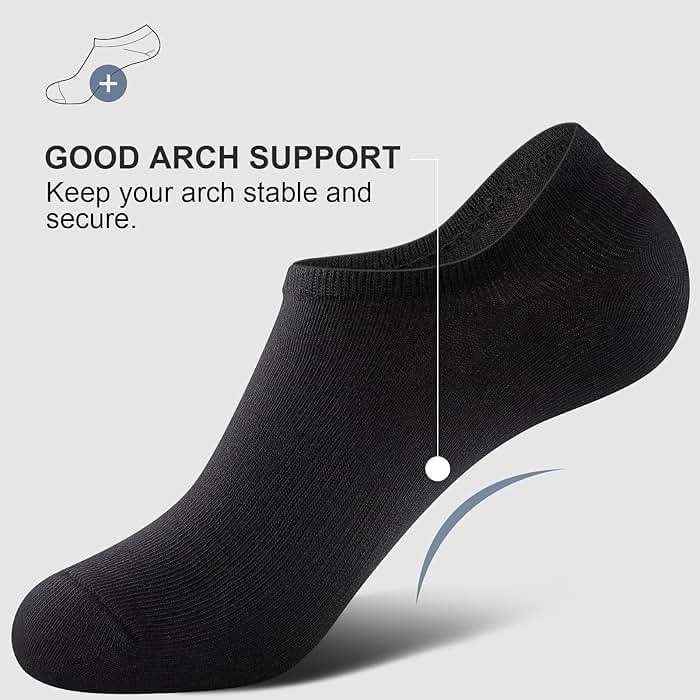wernies No Show Socks Men, Low Cut Ankle Short Casual Cotton Socks with Non Slip Grips 6-10/11-13 - Image 2