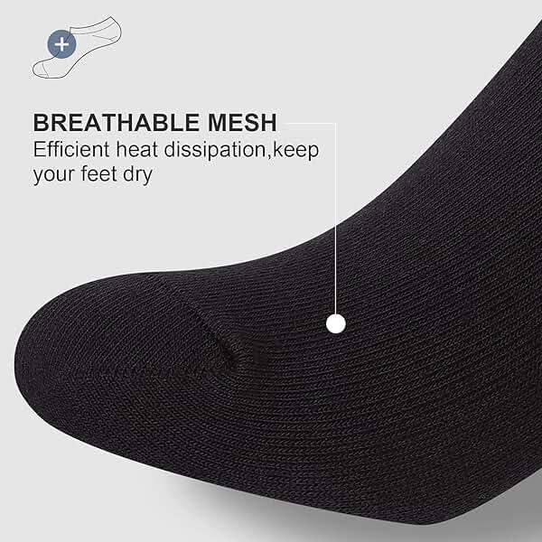 wernies No Show Socks Men, Low Cut Ankle Short Casual Cotton Socks with Non Slip Grips 6-10/11-13 - Image 3