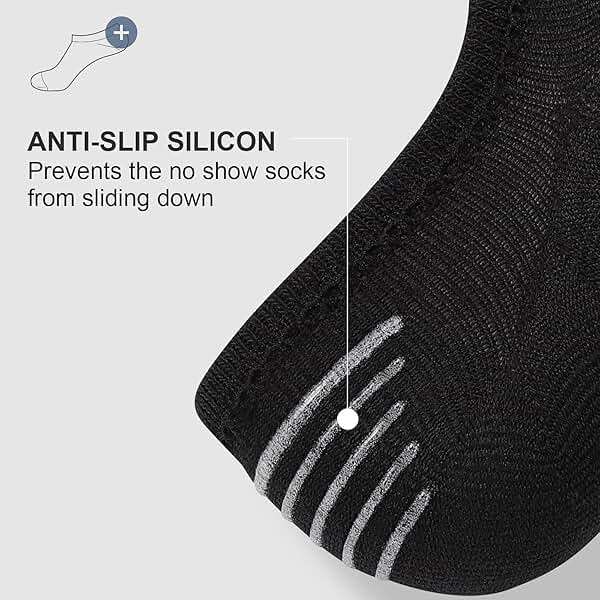 wernies No Show Socks Men, Low Cut Ankle Short Casual Cotton Socks with Non Slip Grips 6-10/11-13 - Image 4
