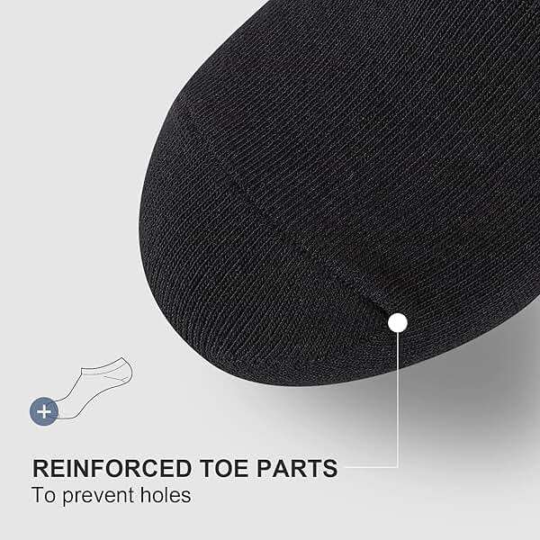 wernies No Show Socks Men, Low Cut Ankle Short Casual Cotton Socks with Non Slip Grips 6-10/11-13 - Image 5