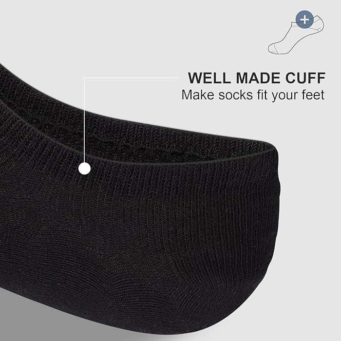 wernies No Show Socks Men, Low Cut Ankle Short Casual Cotton Socks with Non Slip Grips 6-10/11-13 - Image 6