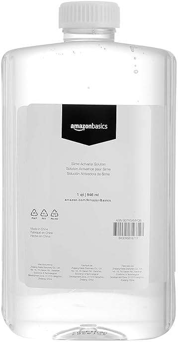 Amazon Basics Slime Activator Solution 1 QT (946ml), Easy to Use, Washable, Clear, Stretchy, Mess-Free - Image 4