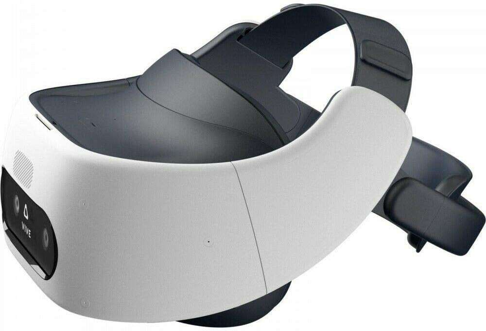 HTC Vive Pro Focus Plus 6DOF VR Headset in Almond White Bundle Including VR Headset, Controllers, face Cushion, QC 3.0 Charger and USB Type-C Cable - Image 4