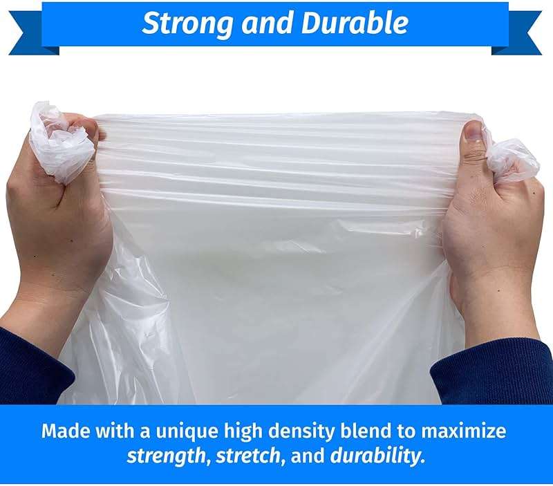 Reli. 65 Gallon Trash Bags Heavy Duty | 120 Trash Bags with Ties | Super Sizeable, Clear, Serious Garbage Cleanup - Image 5