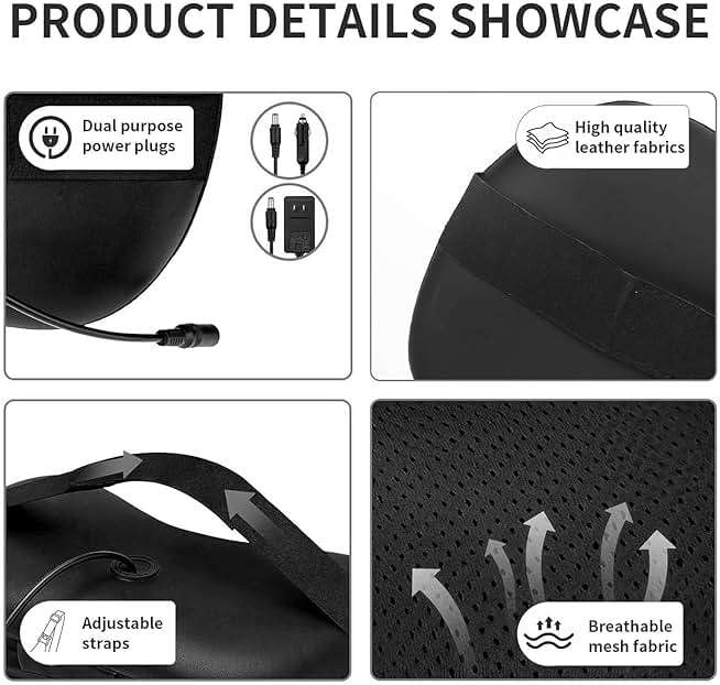 iKristin Back Massager, Shiatsu Neck Massager with Heat, Electric Back Massager for Shoulder, Back, Leg, Deep Tissue Kneading Massage to Relief Muscles, Massage Pillow for Mom/Dad/Women/Men - Image 4