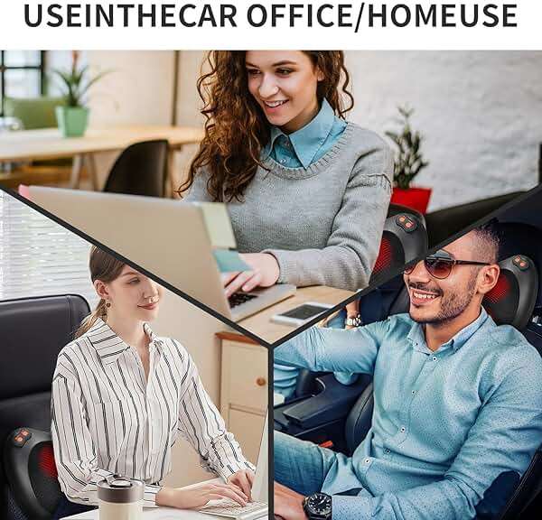 iKristin Back Massager, Shiatsu Neck Massager with Heat, Electric Back Massager for Shoulder, Back, Leg, Deep Tissue Kneading Massage to Relief Muscles, Massage Pillow for Mom/Dad/Women/Men - Image 5