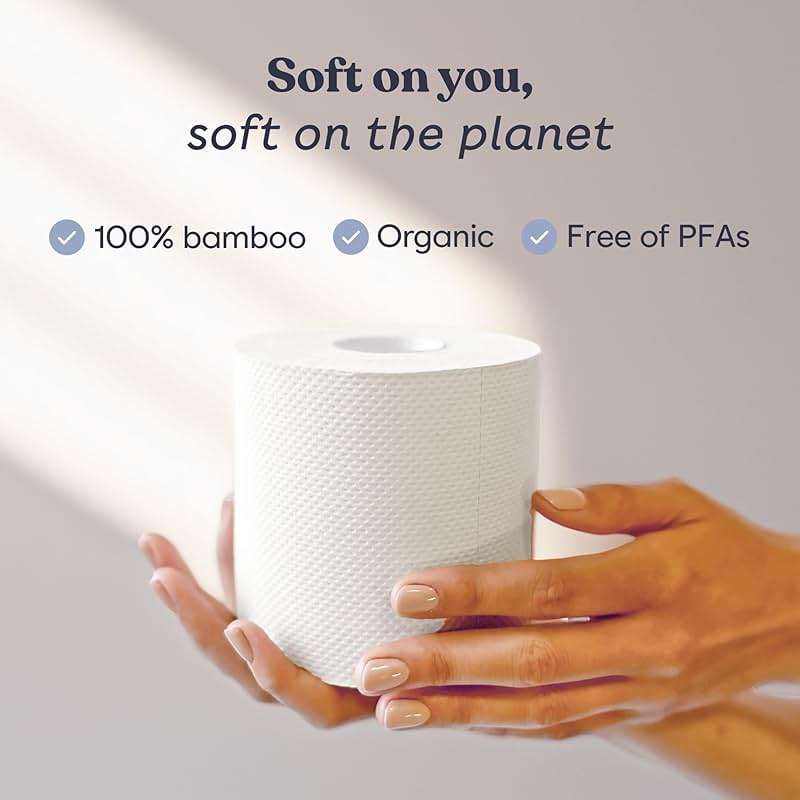 Betterway Bamboo Toilet Paper 3 Ply - Sustainable Toilet Tissue - 12 Double Rolls & 360 Sheets Per Roll - Septic Safe - Organic, Plastic & PFAS Free - FSC Certified - Image 3
