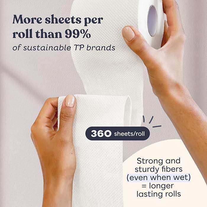 Betterway Bamboo Toilet Paper 3 Ply - Sustainable Toilet Tissue - 12 Double Rolls & 360 Sheets Per Roll - Septic Safe - Organic, Plastic & PFAS Free - FSC Certified - Image 5