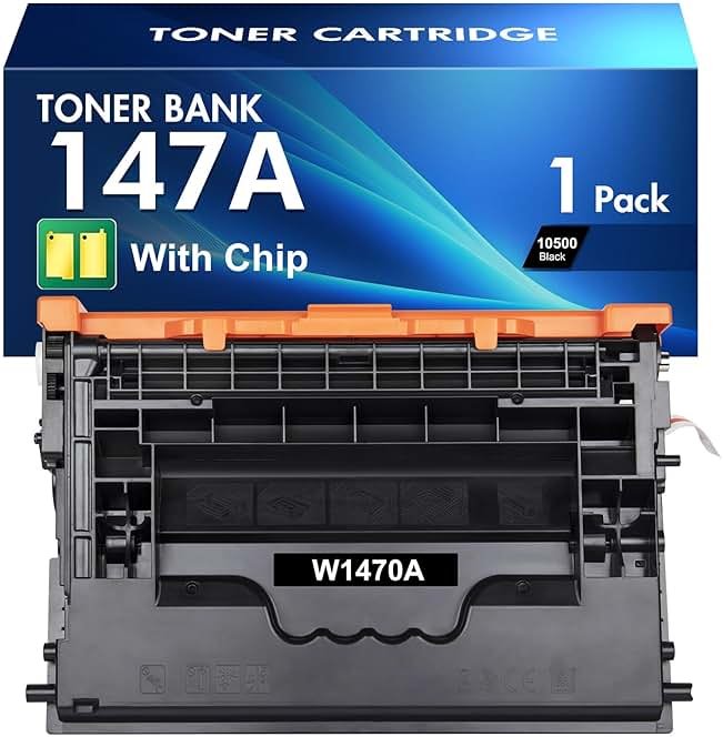 147A Black Toner Cartridge Compatible for HP 147A M612 Toner Cartridge W1470A 147X W1470X for HP LaserJet Enterprise M610n M611dn M611x M612dn M612x MFP M634h M635fht M635h M636fh Printer Ink (1-Pack) - Product Image