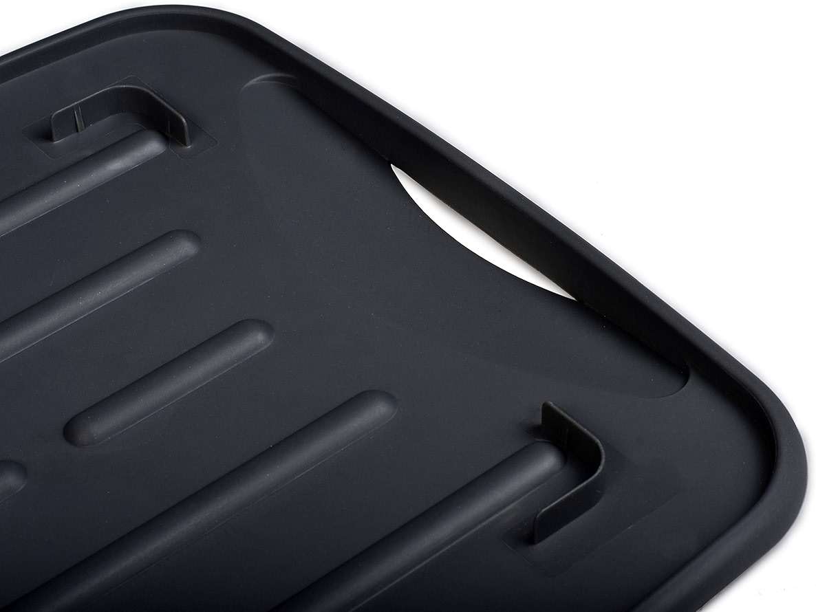 Masirs Pop-Up Collapsible Dish Drying Rack: Convenient Storage, Drains into Sink, Eight Large Plate Capacity, Sectional Cutlery and Utensil Compartment. Compact and Portable Design. - Image 5