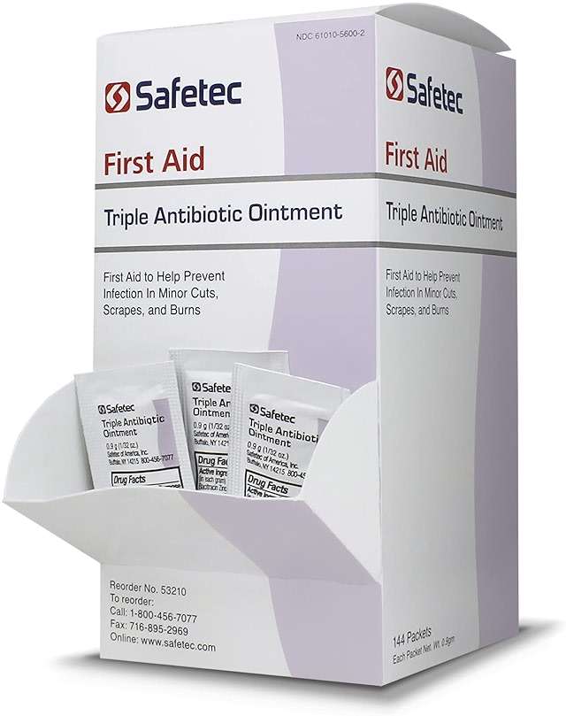 Safetec Triple Antibiotic .9 g. Pouch (144 Count Box) - First Aid Ointment for Minor Cuts, Scrapes and Burns (Pack of 4 Boxes) - Image 4