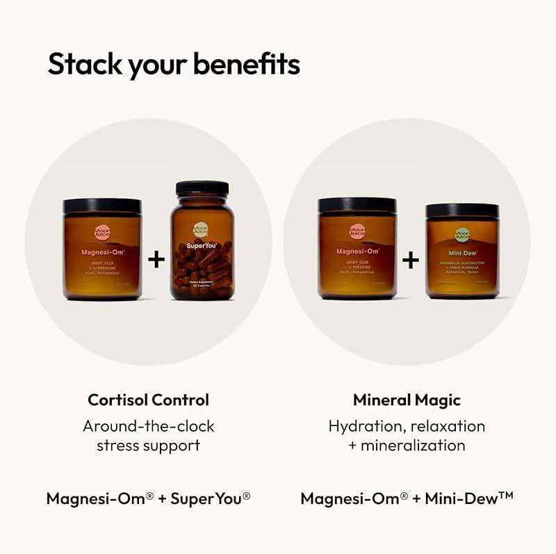 Moon Juice Magnesi-Om Magnesium Powder Supplement - Chelated Magnesium Complex + L-Theanine Blend for Rest, Relaxation & Regularity - Vegan, Non-GMO & No Sugar, Berry, 4.2 oz, 30 Servings - Image 8