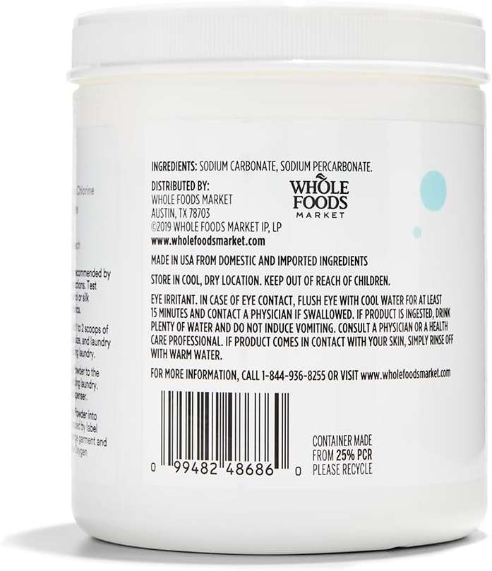 365 by Whole Foods Market, Oxygen Whitening Powder, Color-Safe Bleach Alternative, 32 Ounce - Image 2