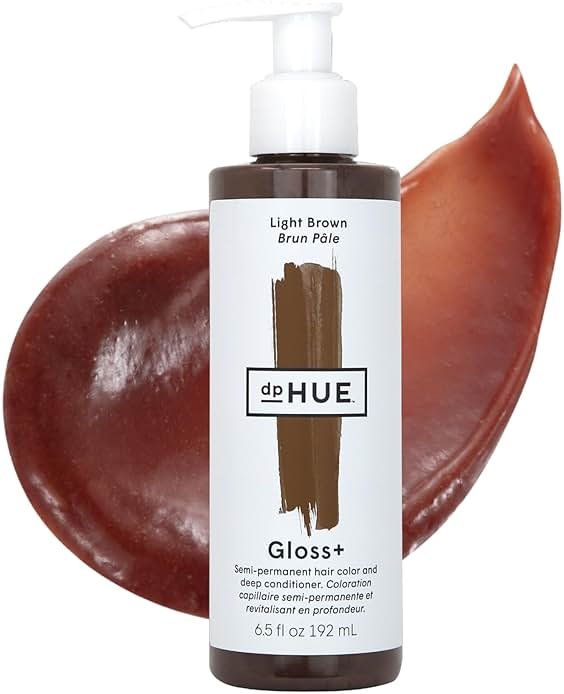 dpHUE Gloss+, Light Brown - Boosts Fading & Faded Hair Color - 8-12 Applications per Bottle - Lasts Up to 8 Washes - Product Image