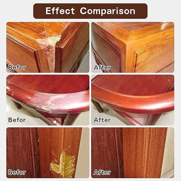 SEISSO Wood Repair Kit Touch up Paint Restore Any Wooden Furniture Stain, 12 Colors Cover Surface Scratch for Wooden Floor Table, Filler Furniture Paint Oak, Cabinet, Door, Veneer, Walnut - Image 6