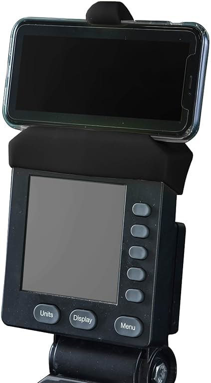 Vapor Fitness Phone Holder Made for PM5 Monitors of Concept 2 Rower, SkiErg and BikeErg - Silicone Smartphone Cradle Compatible with Concept 2 Rowing Machine. Ideal Rower Accessories - Product Image