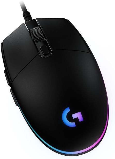 Logitech G203 Wired Gaming Mouse, 8,000 DPI, Rainbow Optical Effect LIGHTSYNC RGB, 6 Programmable Buttons, On-Board Memory, Screen Mapping, PC/Mac Computer and Laptop Compatible - Black - Product Image