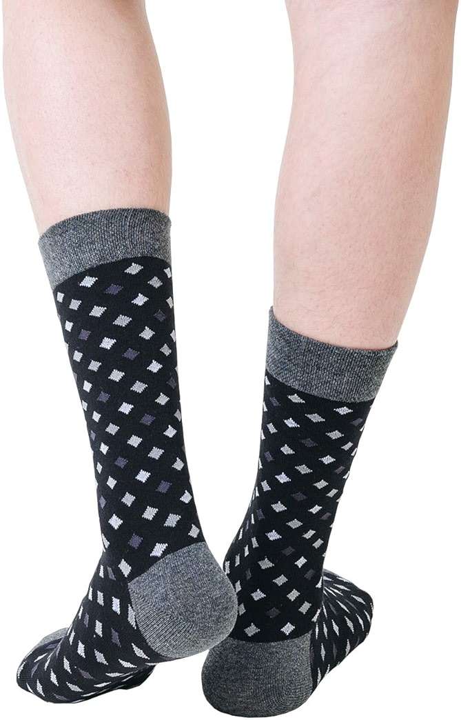 R RELAXIFE Mens Dress Socks Cotton Colorful Striped Patterned Socks for Men Women Solid Lightweight Breathable 6 Pack - Image 6