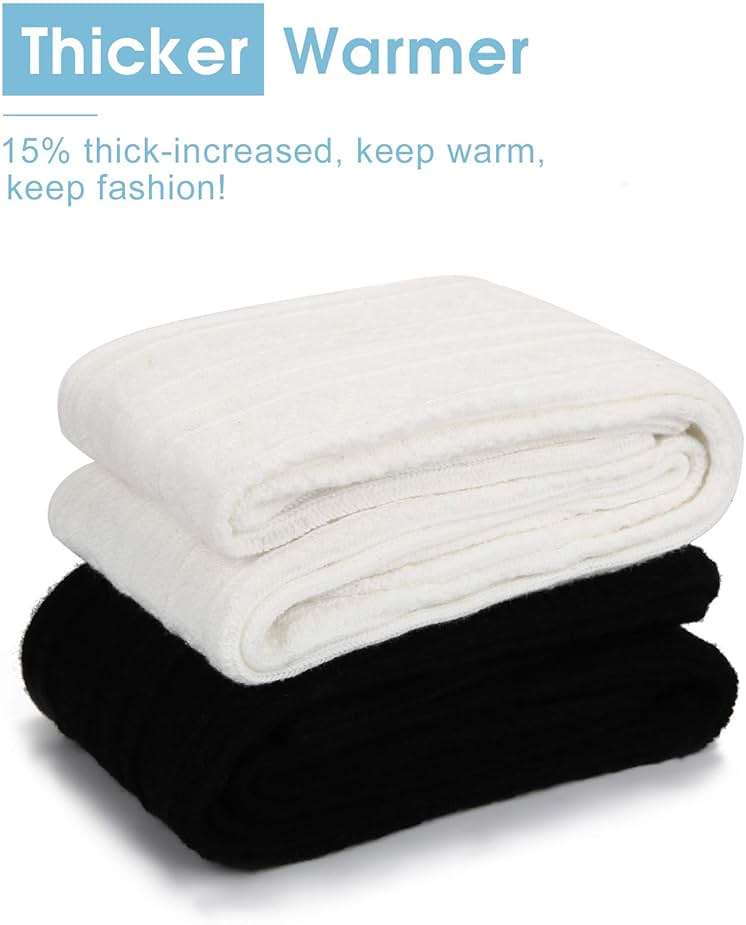 Moon Wood Women Thigh High Socks Extra Long Cotton Knit Warm Thick Tall Over the Knee Boot Stocking Leg Warmers Daily Cosplay - Image 5