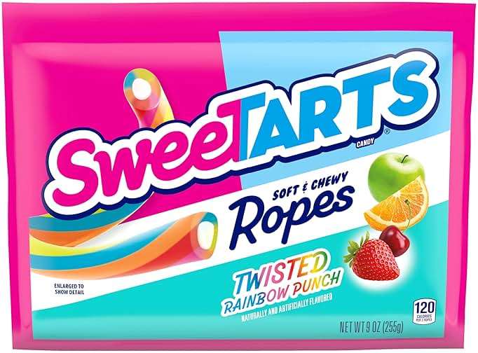 SweeTARTS Ropes, Candy, Twisted Rainbow Punch, Soft and Chewy, 9 oz - Image 9