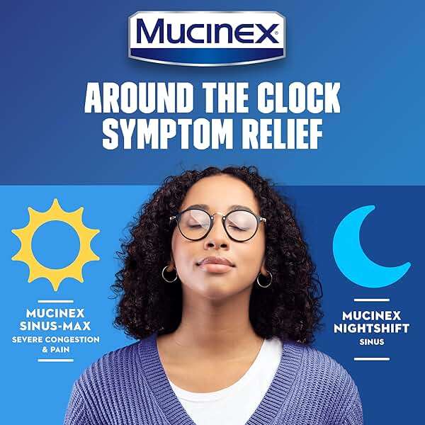 Mucinex Maximum Strength Sinus-Max Severe Congestion & Pain + Nightshift Sinus Liquid, Cold and Flu Medicine for Adults, Over-the-Counter Medication for Multi-Symptom Relief, 2x6 Fl Oz - Image 3