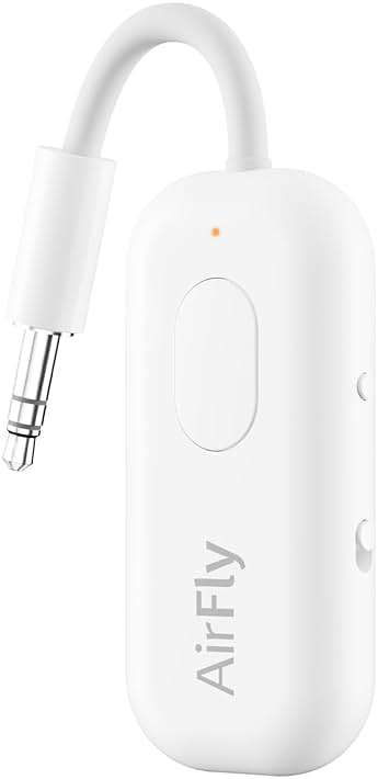 Twelve South AirFly Pro | Bluetooth Wireless Transmitter/Receiver Adapter for 2 Headphones, Audio Sharing, Compatible with 3.5mm aux Jack for Airplanes, TV, Gym, Stereo, and Travel, 25+ Hr Battery - Image 1