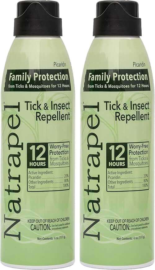 Natrapel Tick & Insect Repellent Eco-Spray - Bug Spray with 20% Picaridin - Family Protection Against Mosquitoes, Ticks & More - Up to 12 Hours of Protection - 6 oz (2 Pack) - Image 1