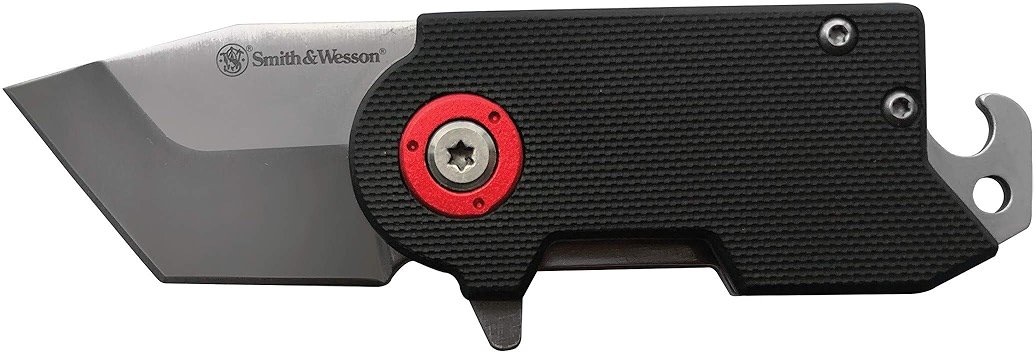 Smith & Wesson Benji Folding Knife with Bottle Opener, Money Clip, 1.5"-3.5" Stainless Steel Blade, For Tactical, Survival, and Everyday Carry - Product Image