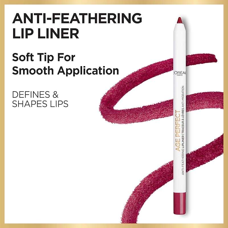 L’Oréal Paris Age Perfect Anti-Feathering Lip Liner, Bright Mocha - Image 3