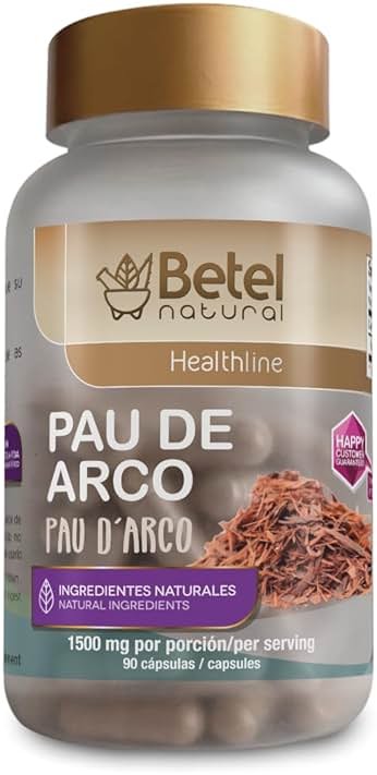 Betel Natural PAU de Arco Capsules Healthy Immune Support - 1500 mg Per Serving - Product Image