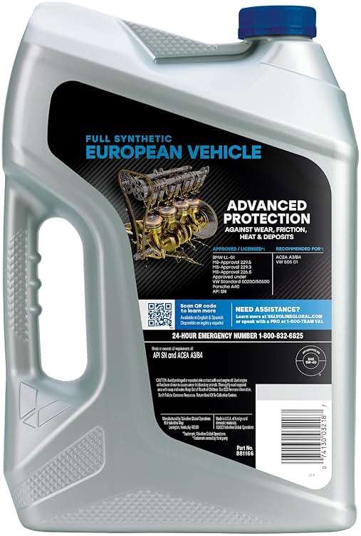 Valvoline European Vehicle Full Synthetic SAE 5W-40 Motor Oil 5 QT - Image 3