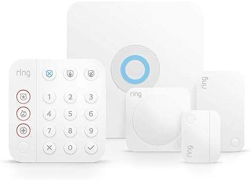 Ring Alarm 5-Piece Kit (newest model), Wireless smart home or business security system, expandable, easy setup, Mobile App Control, 24/7 Professional Monitoring, Alexa Compatible - Image 1