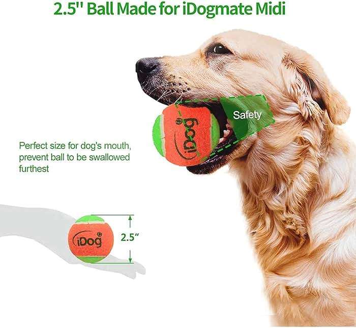 IDOGMATE Dog Ball Launcher, MIDI Rechargeable Automatic Pet Ball Thrower Interactive Ball Fetch Machine with 3 Balls - Image 6