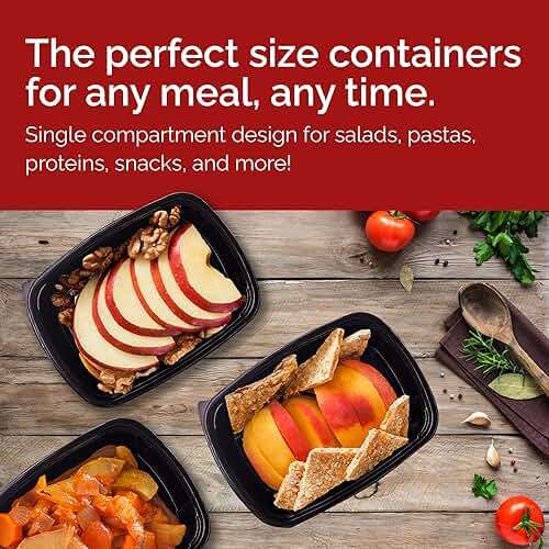 Reli. Meal Prep Containers (50 Pack, 32 oz.) | 1 Compartment Food Containers with Lids | Microwavable Freezer Dishwasher Safe - Bento Box - Image 7