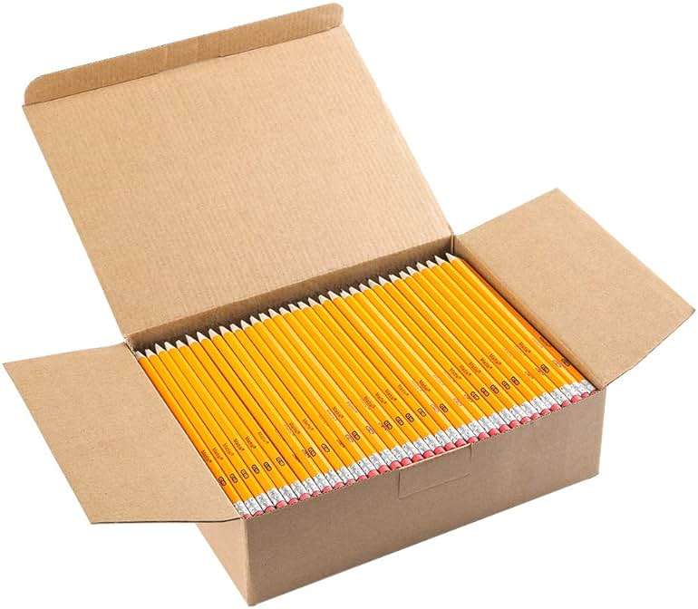Madisi Wood-Cased #2 HB Pencils, Yellow, Pre-sharpened, Bulk Pack, 320 pencils - Image 1