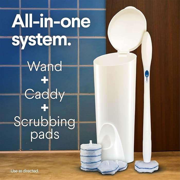 Clorox ToiletWand Disposable Toilet Cleaning System, Spring Cleaning Essential, ToiletWand, Storage Caddy, and 16 Disinfecting ToiletWand Scrubbing Pad Refills - Image 3