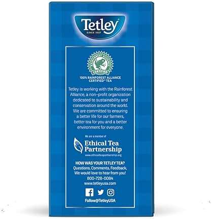 Tetley Classic Blend Decaf Premium Black Tea, Decaffinated Tea, 72 Tea Bags (Pack of 12), Rainforest Alliance Certified - Image 3