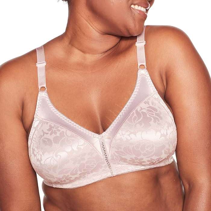 Bali Women's Wireless Lace Bra, Double Support Lace Bras for Women, Stay-in-Place Straps, Full Coverage, Comfortable - Image 1