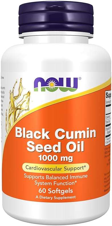 NOW Foods Supplements, Black Cumin Seed Oil, 1,000 mg, Cardiovascular Support*, 60 Softgels - Image 1