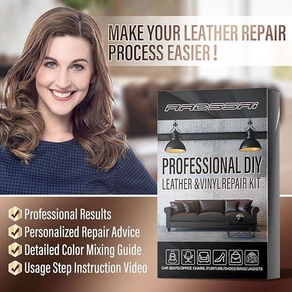 Leather Repair Kit for Furniture, Sofa, Jacket, Car Seats and Purse. Vinyl Repair Kit. Super Easy Instructions to Match Any Color, Restore Any Material, Bonded, Italian, Pleather, Genuine - Image 6
