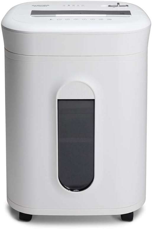 Aurora AU1060MA Professional Grade 10-Sheet High Security Micro-Cut Paper and Credit Card Shredder/ 60 Minutes/Security Level P-5, White, AU1060MA 10-Sheet High Security Microcut - Image 2