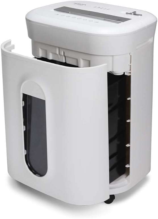Aurora AU1060MA Professional Grade 10-Sheet High Security Micro-Cut Paper and Credit Card Shredder/ 60 Minutes/Security Level P-5, White, AU1060MA 10-Sheet High Security Microcut - Image 4